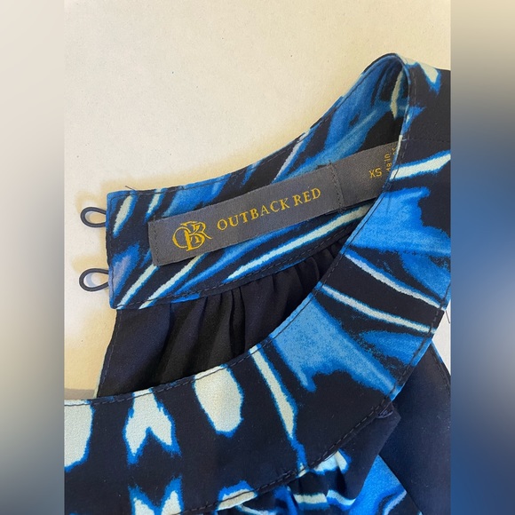 Outback Red (The Limited) maxi halter geometric dress size XS, blue - Picture 4 of 7